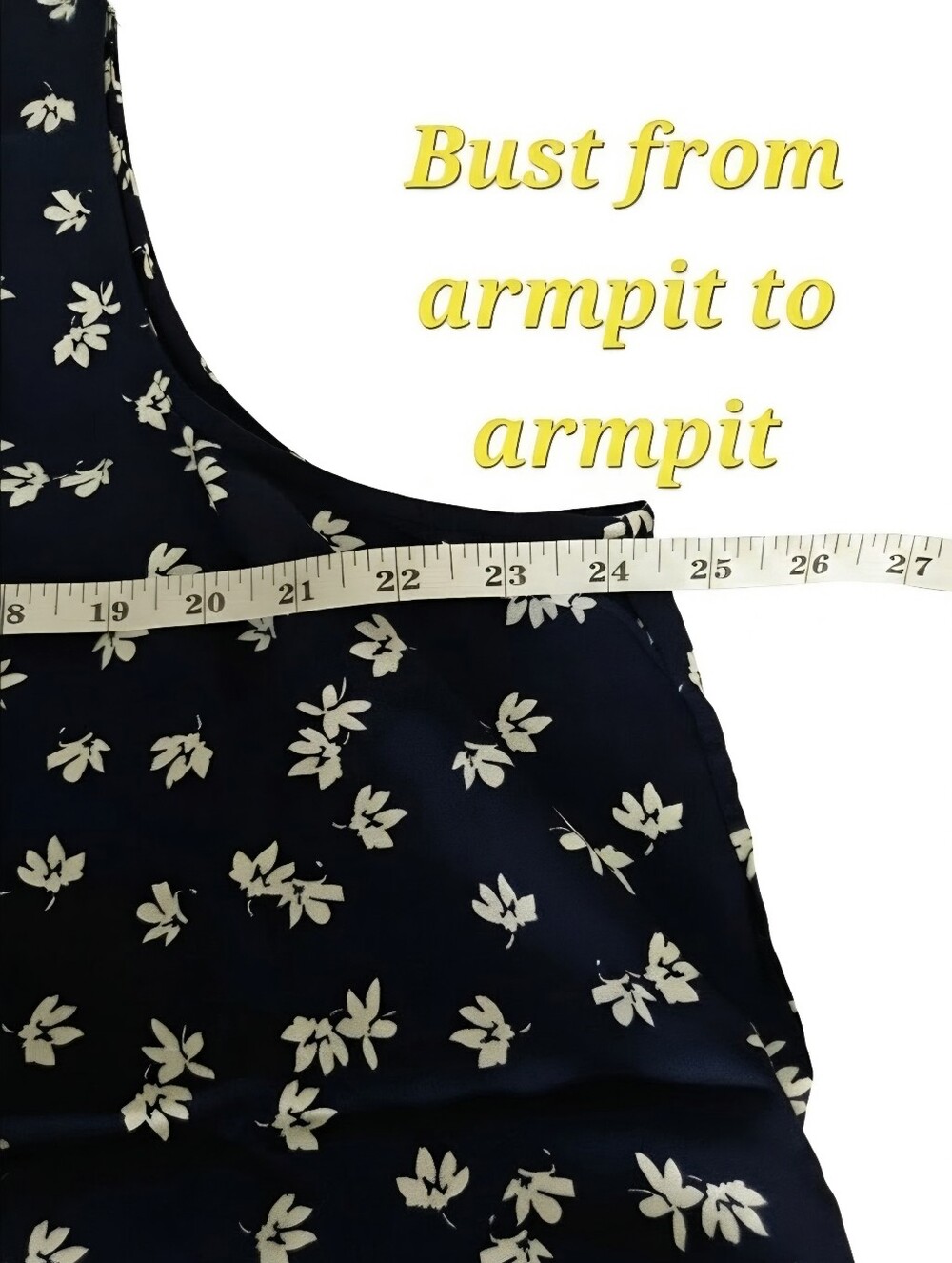 croft & barrow Navy Floral Notch-Neck Sleeveless Camisole - Picture 6 of 9
